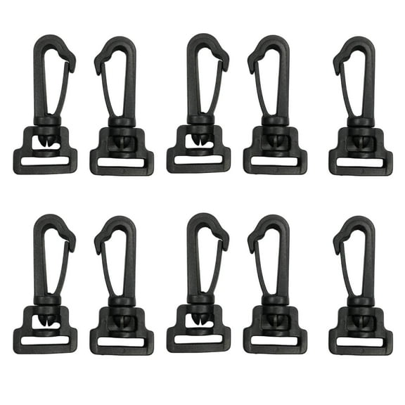 10x Swivel Snap Hook Swivel Clip 0.6" Inner Diameter Rotatable Lobster Claw Clasps Webbing Strap Buckle for Handbags, Purse Hardware