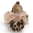 Toddler Shoes Boys Kids Girls Cute Leopard Print Tie Soft Anti Shoes