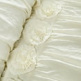 thumbnail image 6 of Lush Decor Darla Textured Ruching Comforter, King, Ivory, 3-Pc Set, 6 of 7