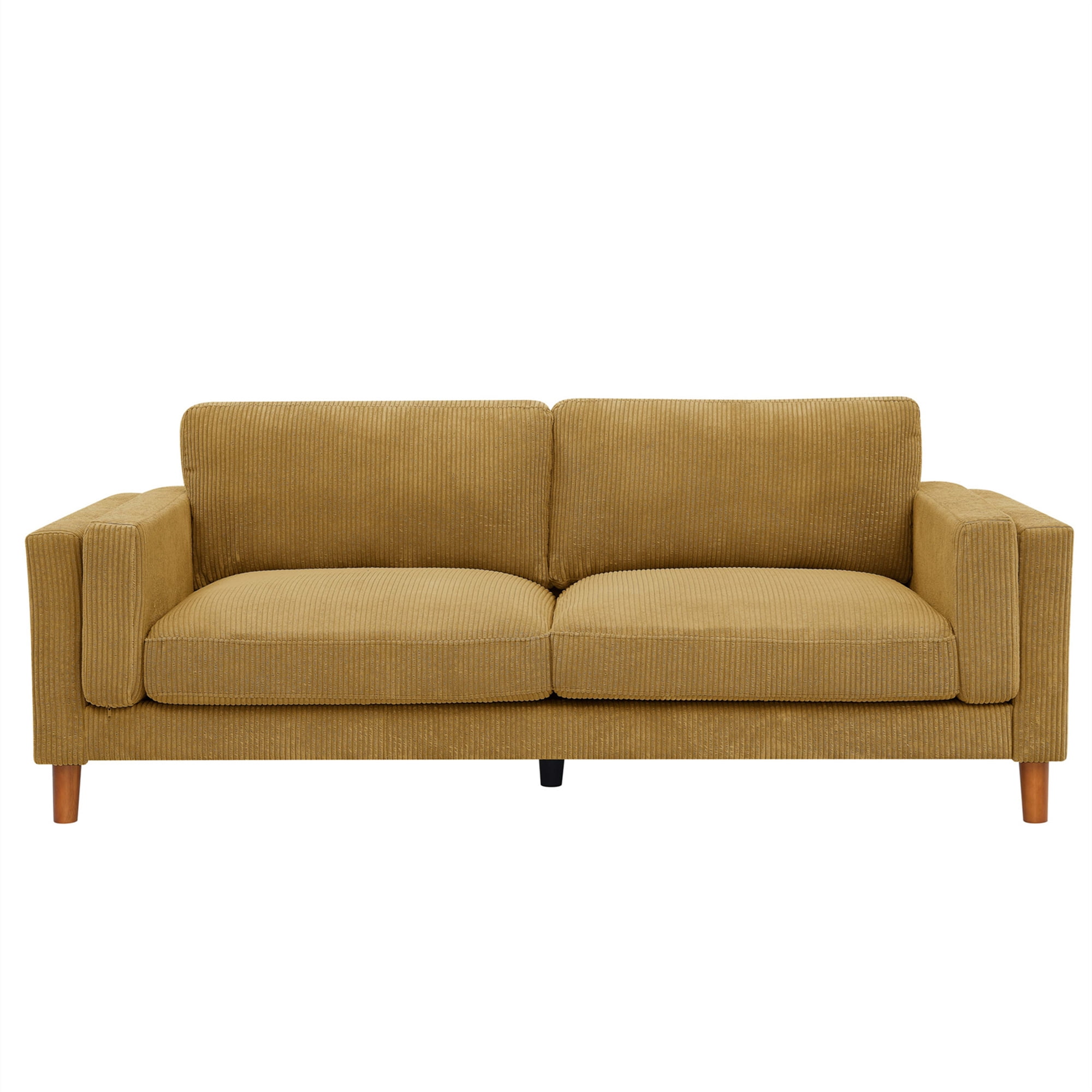 Aukfa 87" Modern Sofa Couch Oversized 3-Seater Sofa for Living Room, 23" Deep Seat, Corduroy, Ginger