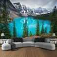 thumbnail image 1 of Landscape Coniferous Tree  Lake Water Tapestry  Large Background Wall Decoration Fabric  Bedroom  Living Room  Home Decoration, 1 of 1