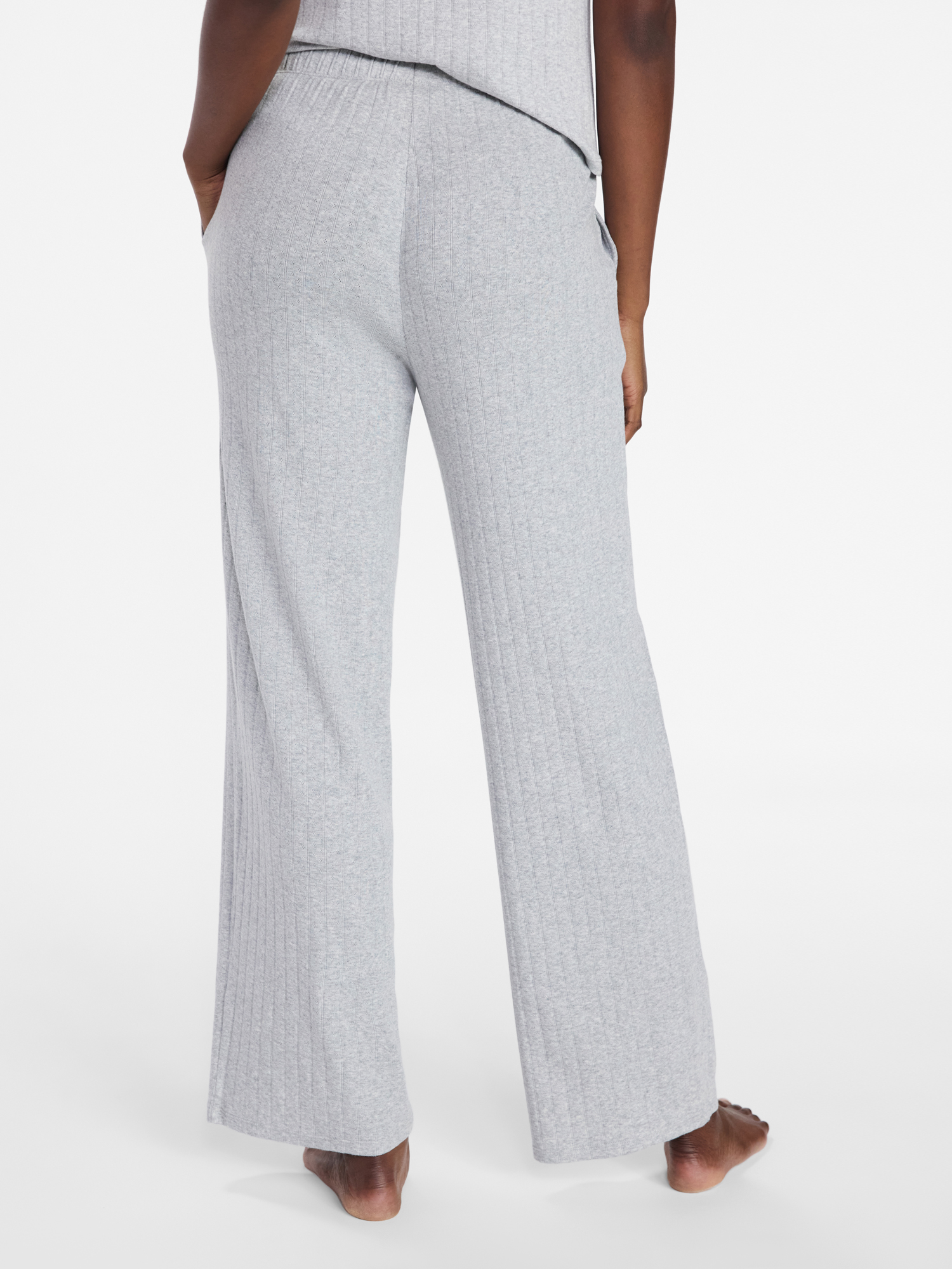 Joyspun Women’s Pointelle Knit Sleepwear Pants, 30'' Inseam, Sizes XS-3X