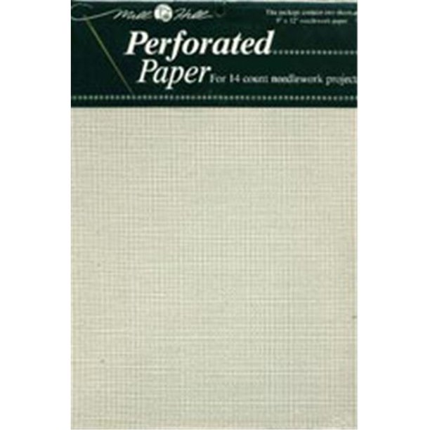 Perforated Paper 14 Count 9"X12" 2/PkgWhite