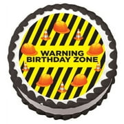 Birthday Construction Zone Edible Frosting Sheet Photo Image Cake Topper