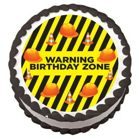 Birthday Construction Zone Edible Frosting Sheet Photo Image Cake Topper