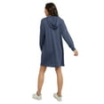 thumbnail image 2 of Hanes Originals Women's Cozy Fleece Hoodie Dress with Kanga Pocket, Sizes XS-2XL, 2 of 6