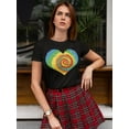 thumbnail image 2 of Colorful Heart Design Women T-Shirt, Female 3X-Large, 2 of 4
