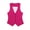 Hot Pink, variant on Women's Solid Suit Vest, Sleeveless V-Neck Waistcoat, Business Meeting & Formal Layer , Solid Suit Vest, Tailored Waistcoat, Office Sleeveless Layer Red M