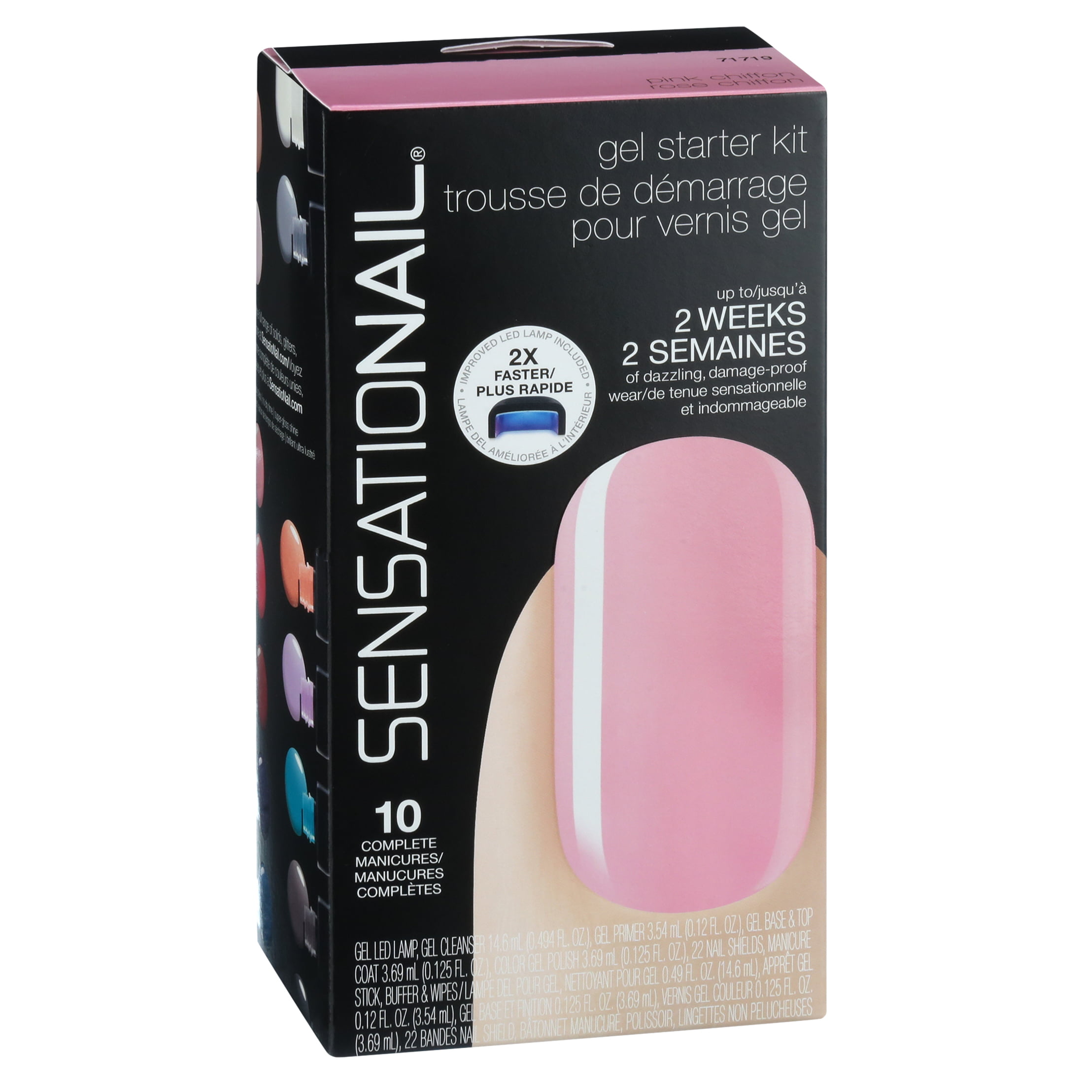 Passief schildpad in de tussentijd Sensationail Gel Nail Polish Kit (Pink), Pink Chiffon, 0.25 fl oz -  Walmart.com