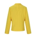 thumbnail image 4 of Ayolanni Women's Winter Jacket Yellow Blazer Solid Long Sleeve Dress Coat Coat for Girls M, 4 of 6