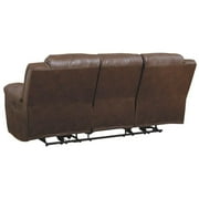 Signature Design by Ashley Stoneland Power Reclining Sofa in Chocolate
