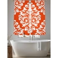 thumbnail image 5 of Classical Floral Sheer Curtains 72 Inch Long 2 Panels, Red Retro Symmetrical Texture Light Filtering Rod Pocket Semi Sheer Curtains, Sheer Voile Drapes for Living Room Bedroom, 52"x72", 5 of 5