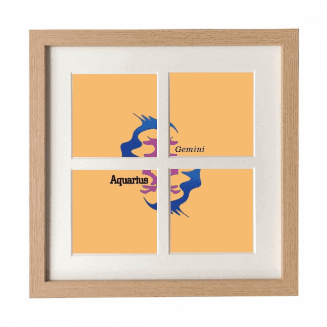 Pisces Cadre Constellation d'Aquarius Affichage Mural Ou de Table 4 Ouvertures pour Photos