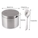 thumbnail image 3 of Kearding Tarro de condimentos fácil de usar de acero inoxidable con cuchara, práctico y fácil de usar para especias, tarro de azúcar Cocina y Comedor, 3 of 6