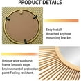 thumbnail image 3 of 24'' Gold Sunburst Wall Mirror Boho Home Decor Mordern Round Hanging Wall Art for Living Room/Bedroom/Bathroom/Entryway, 3 of 9
