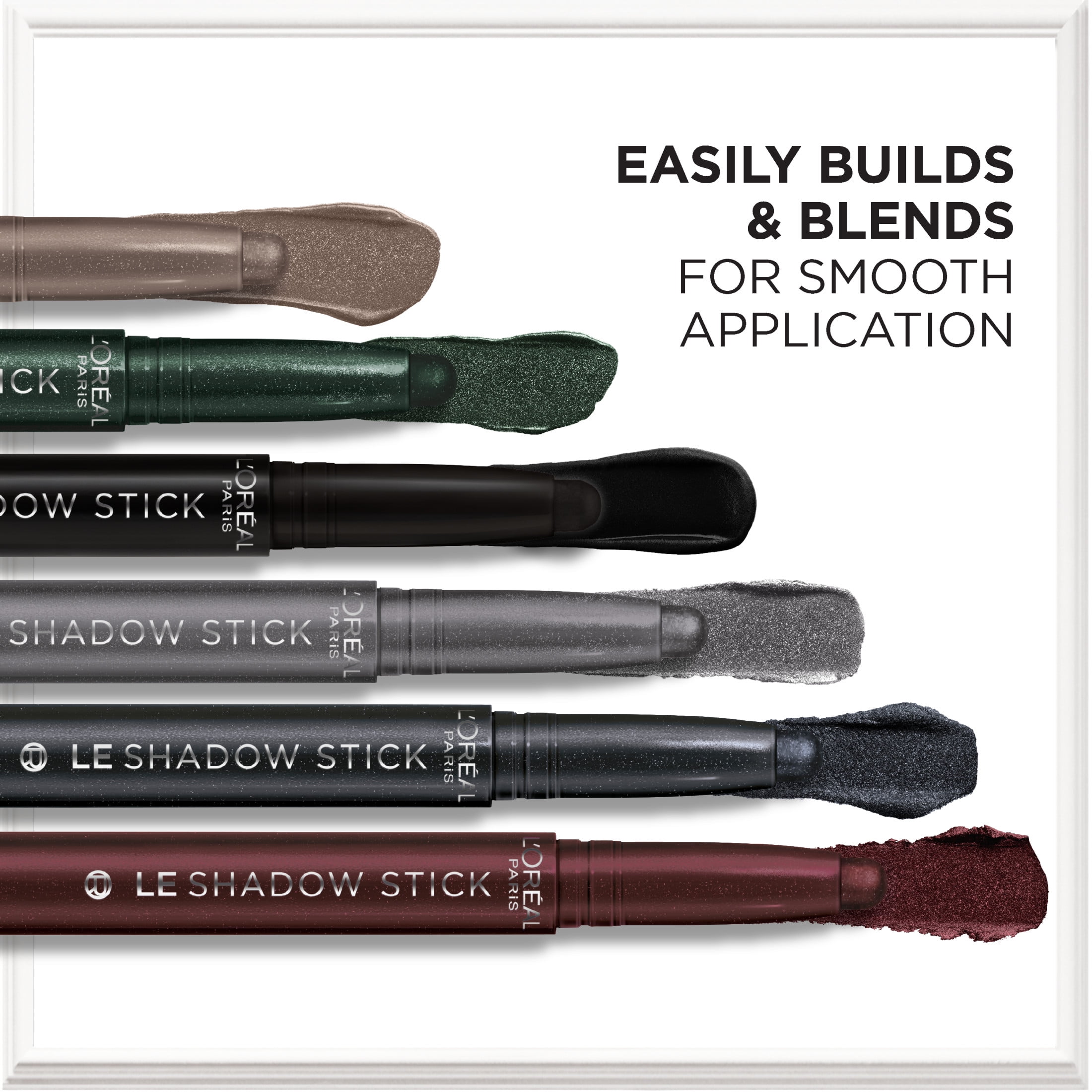 L'Oreal Paris Paradise Le Shadow Stick Smokey Eyeshadow, Blendable, All Night Black, 0.05 oz
