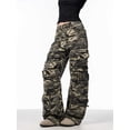 thumbnail image 4 of Camouflage Cargo Pants Women's Loose Wide Leg Jeans, 4 of 8