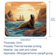 thumbnail image 5 of Sea Lion Square Desk Mat, 8.3x9.8 Inch, Non-Slip Rubber Bottom, Printed, Suitable for Office and Gaming - Gaming Mousepad and Mouse Pad, 5 of 6