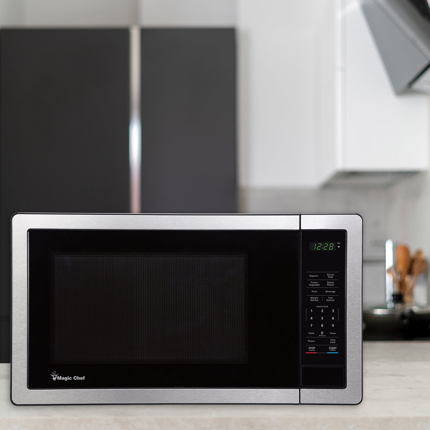 Magic Chef 1.1-Cu. Ft. 1,000-Watt Digital Touch Countertop Microwave (Silver)