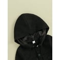 thumbnail image 6 of GXFC Little Boys Fall Outfits Set Clothes 1T 2T 3T 4T 5T Kids Boys Long Sleeve Button Hooded Jacket and Elastic Waistband Sweatpants 2 Piece Casual Autumn Clothing for Children Boys, 6 of 9