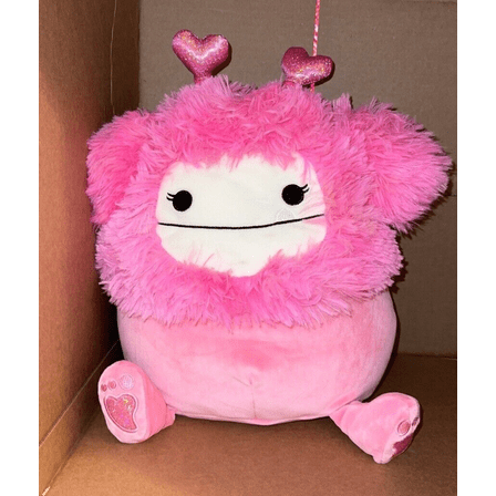 Squishmallow 12” CAPARINNE the PINK BIGFOOT HEARTS valentines day 