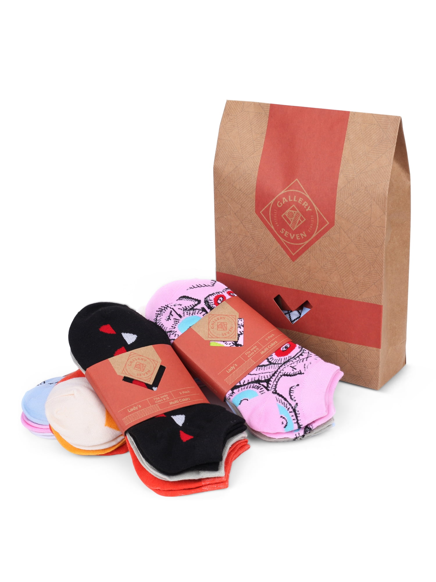 Gallery Seven Female Multicolor Fashion Ankle Socks - 12 Pack
