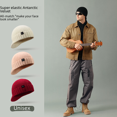 thumbnail image 2 of Gorro de lana de moda para otoño e invierno para hombre, gorro cálido para todo tipo de climas, gorro de punto pequeño holgado con gran circunferencia de la cabeza y aspecto facial para hombre, 2 of 5