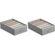 thumbnail image 1 of SONGMICS Juego de 2 Organizadores de Cajón, Organizadores de Armario de 6 Compartimentos, 42 x 30 x 17 cm, Plegables, Gris Místico, 1 of 6