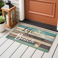thumbnail image 4 of 2x3 Ft Entryway Area Rug, Coastal Starfish Kitchen Rug Runner Washable Floor Mat, Farmhouse Nautical Conch Seashell Wood Non Slip Indoor Door Mat Throw Carpet for Bathroom Living Room Bedroom, 4 of 8