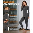 thumbnail image 4 of Women’s Thermal Underwear Set,Soft Fleece Lined Long Underwear,Warm Base Layer Top and Bottom, 4 of 5
