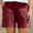Red, variant on Sakmal Women's Shorts Casual Cotton Linen Gray Mid Rise 5 Inch Inseam Solid Shorts with Pockets