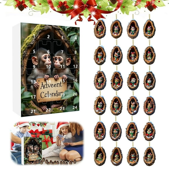Ensemble Surprise de Compte à Rebours Mystère pour Fêtes des Fêtes avec 24 Objets de Collection Uniques Idéal pour Enfants et Adultes Célébration Festive