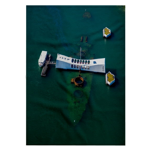 3dRose, USS Arizona Memorial, Pearl Harbor, Hawaii, 22x30 Bath Hand Pool Towel