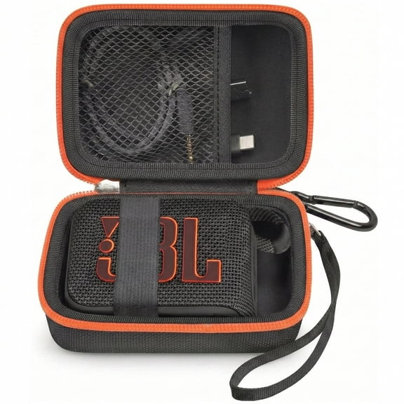 Carrying Case Compatible with JBL Go 4 - Portable Bluetooth Speaker Box Pro Sound, Also for Go 3/Go3 Eco/Go2 Waterproof Mini Wireless Speakers - Case Only (Black)