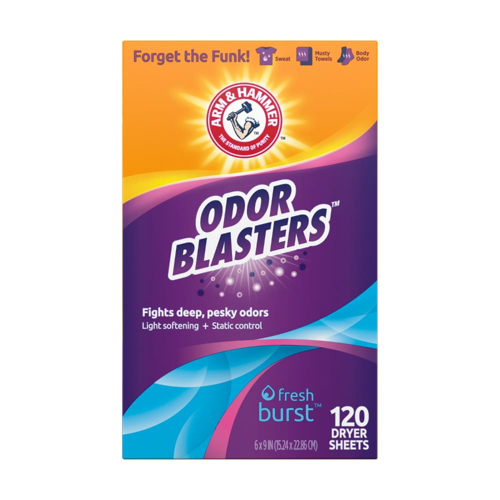 ARM & HAMMER Odor Blasters Fresh Burst Dryer Sheets 120 ct - 3 Pack
