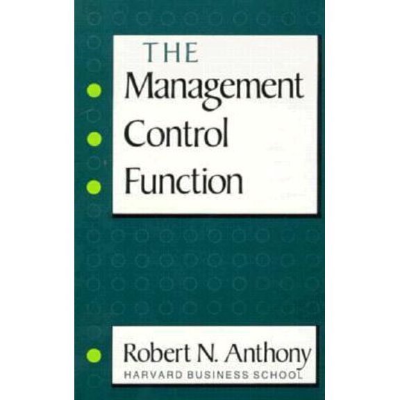 Pre-Owned The Management Control Function (Hardcover) 0875841848 9780875841847