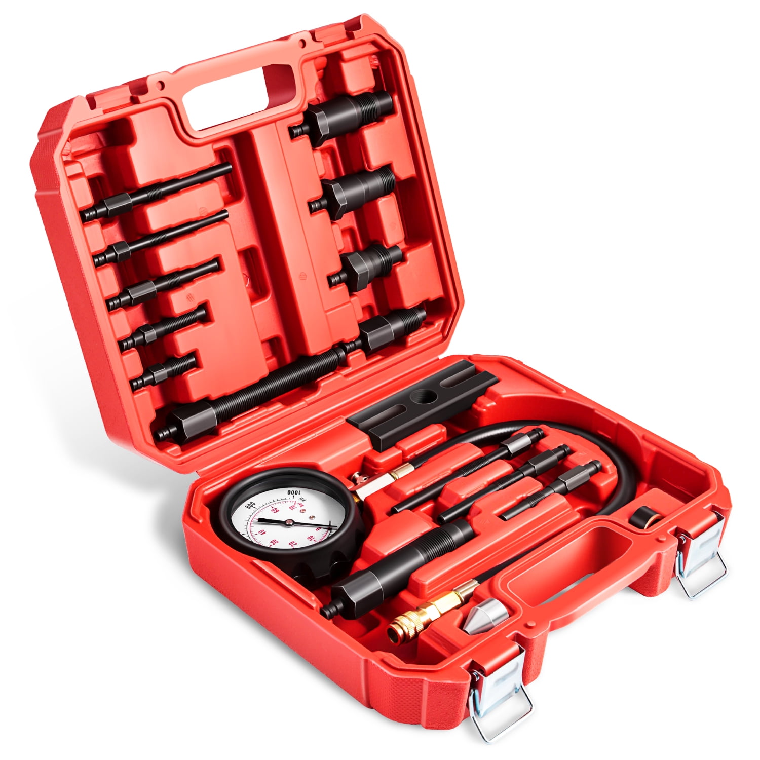 4Pcs Cylinder Leak Tester, Petrol Engine Compression Leakage Leakdown