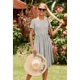 thumbnail image 4 of Vestido Simier Fariry Summer hasta la rodilla para mujer, marrón, 4 of 4