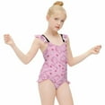 thumbnail image 4 of Hello Kitty Girls One Piece Swimsuits Hawaiian Summer Swimwear Beach Bathing Suit Outfits, 4 of 7