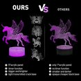 thumbnail image 2 of Unicornio Luz Nocturna 3D Para Habitación De Niñas 5 Patrones Lámpara De Ilusión De Luz Led 7 Colores Que Cambian Toque Y Control Remoto Unicornio Juguetes Regalos De Cumpleaños Para Niña, 2 of 5
