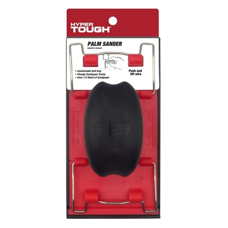 Hyper Tough Soft-Grip Palm Sander with Stainless Steel Clamps