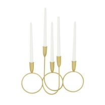 CosmoLiving by Cosmopolitan 5 Holder Gold Metal Candelabra