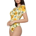 thumbnail image 3 of Picia Beautiful Countryside Sunflower Womens One Piece Swimsuits Modest Tummy Control Bathing Suits Lace Up Slimming Swim Suit-Large, 3 of 9