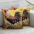 thumbnail image 2 of Nawypu  Farmhouse Rooster Throw Pillow Covers Vintage Style Farm Animal Poultry Chicken with Sunflower Decorative Pillow Covers Home Sofa Cushion Case Quote Pillowslip 2pc, 2 of 6