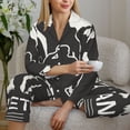 thumbnail image 6 of Disketp Veterans Day Pajamas Set Long Sleeve Sleepwear Womens Button Down Nightwear Pj Sets-{designName}-Medium, 6 of 7