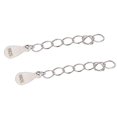 thumbnail image 1 of Pulsera de Plata Esterlina Tobillera Cadena 2x2 Piezas 3cm Sunnimix Extensor de pulsera, 1 of 8