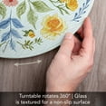thumbnail image 4 of CounterArt Floral Bee 4mm Tempered Glass Lazy Susan Turntable, 4 of 7