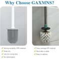 thumbnail image 5 of Silicone Toilet Brush and Holder Bendable Efficient Cleaning Wall Mounted Toilet Bowl Brush with Long Handle Brush Head and Silicone Bristles No Rusty Handles Problem (White), 5 of 6