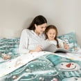 thumbnail image 5 of Castle Fairy 3-Piece Queen Size Comforter Set, Snowman Starfish Christmas Bedding, 5 of 8