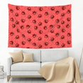 Adobk Ladybugs On Red Polka Dot Print Tapestry Wall Tapestry 60x40 Inch